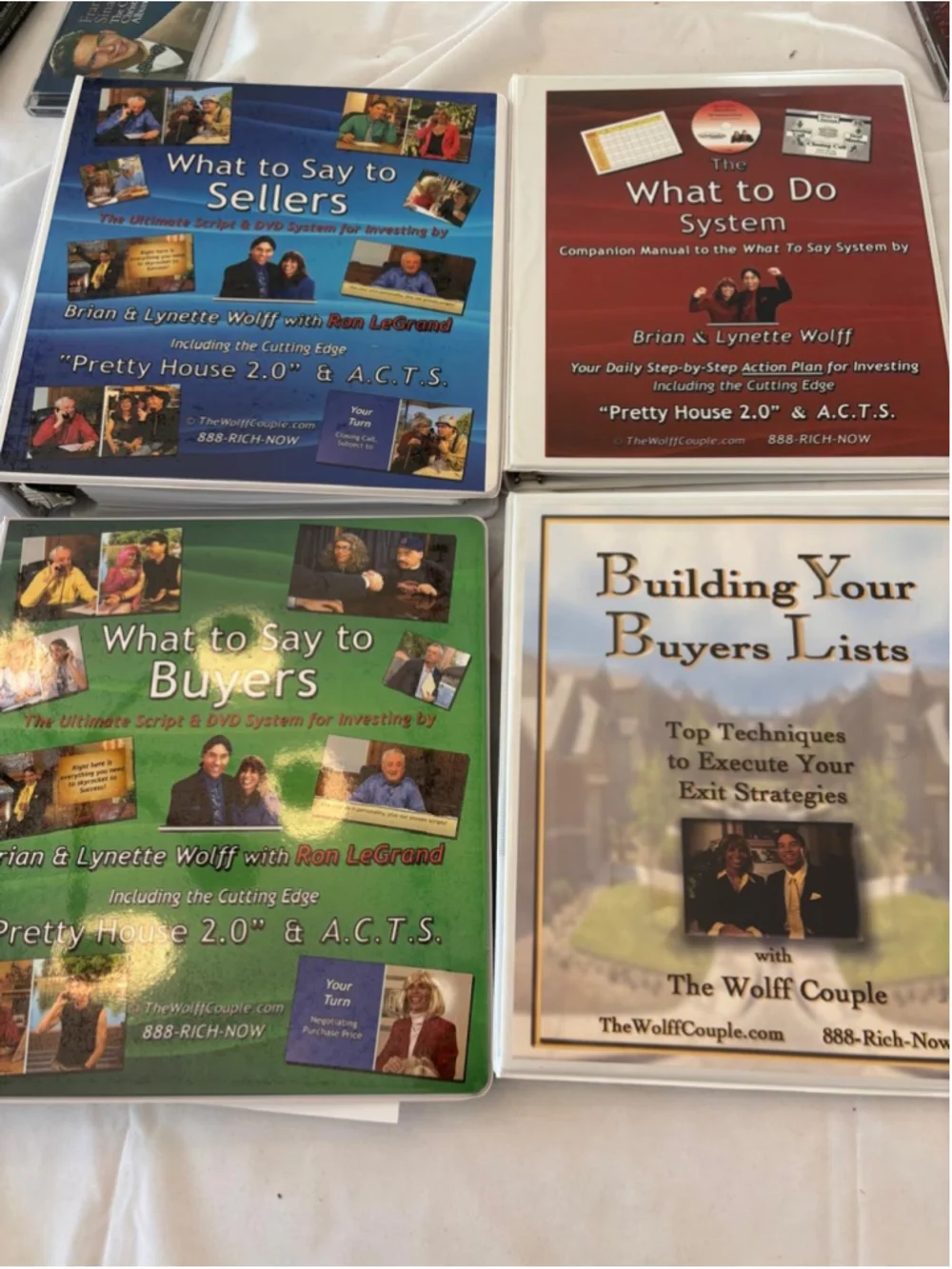 The Wolff Couple Real Estate Investing Training System Binders #E60